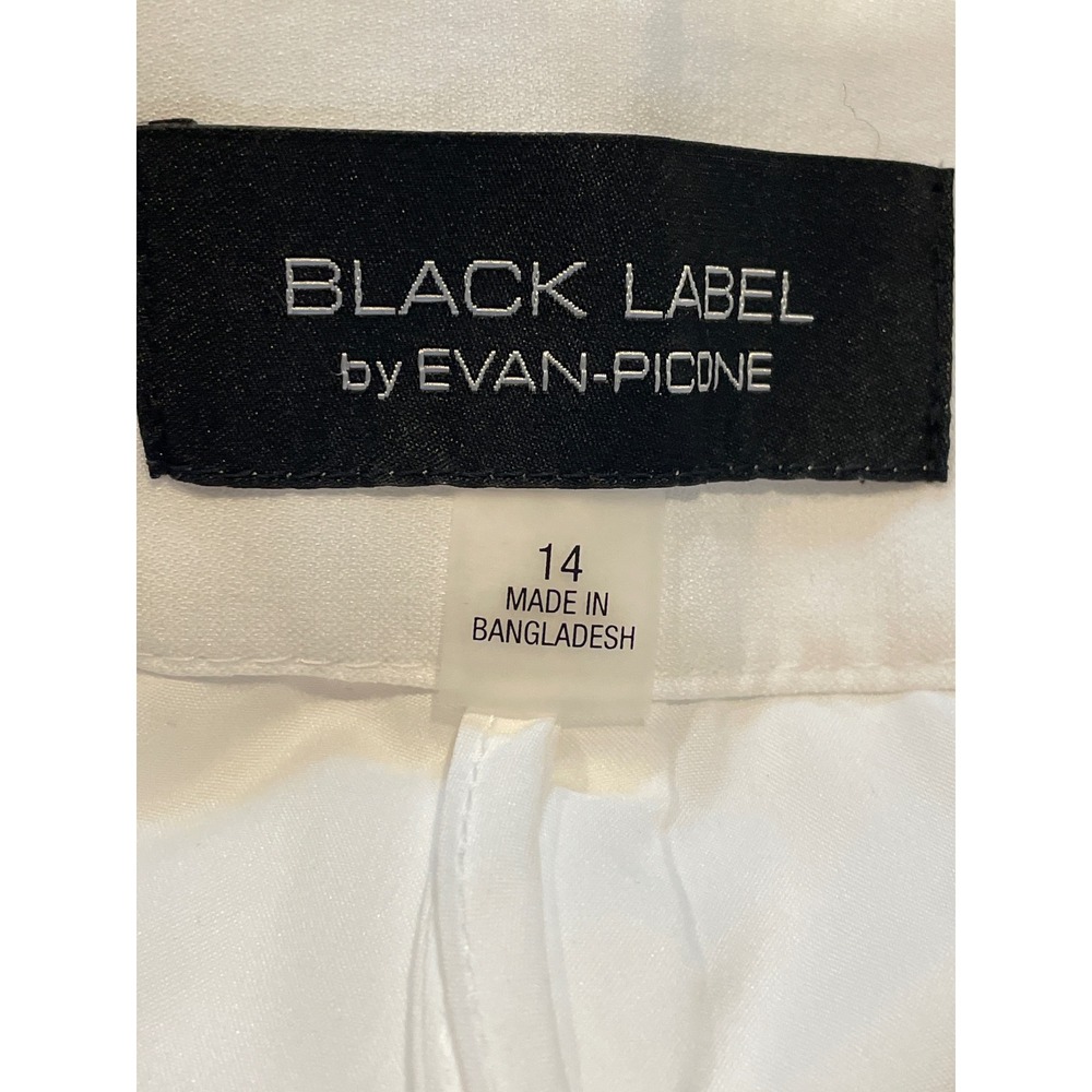 Evan-Picone Dress Pants Womens 14 White Straight Leg Flat Front Black Label Chic - Picture 10 of 16
